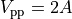 V_\mathrm{pp} = 2A